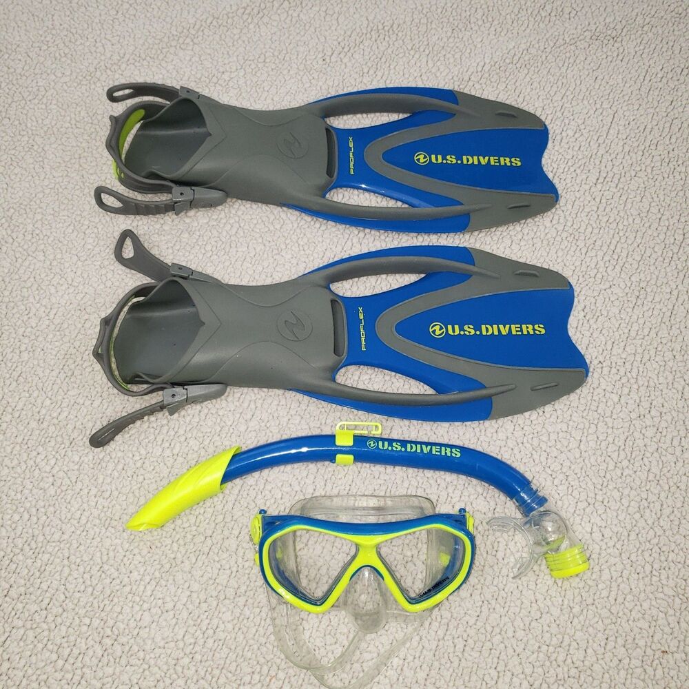 U.S. Divers Dorado II | Junior Mask, ProFlex Fins, Snorkel Youth Set | Medium